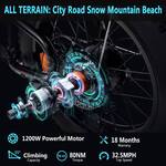 SMARTRAVEL All-Terrain Fat Tire Electric Bike - Up to 32 MPH!