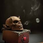 Smoking Demon Head - Incense Burner, Smoke Ring Generator, and Oddity
