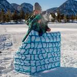 SnowCandy Inflatable Snowball Fight Bunker