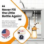 Soap Dispenser Extension Tube Kit - No More Difficult Refills!