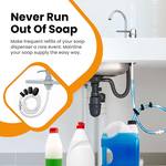 Soap Dispenser Extension Tube Kit - No More Difficult Refills!