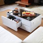 Sobro Smart Coffee Table - Mini Fridge, Speakers, LED Lighting, and More