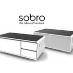Sobro Smart Coffee Table - Mini Fridge, Speakers, LED Lighting, and More