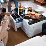 Sobro Smart Coffee Table - Mini Fridge, Speakers, LED Lighting, and More