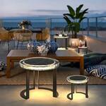Solar LED-Illuminated Outdoor Side Table