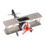 Solar-Powered Flying Biplane Garden Stake