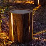 Solar-Powered Outdoor Illuminated Tree Stump Light