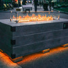 Sound Reactive Fire Pit Table w/ Integrated Speakers and LED Lighting
