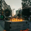 Sound Reactive Fire Pit Table w/ Integrated Speakers and LED Lighting