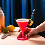 Spiral Straw Martini Glass
