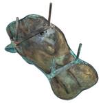Spitting Hippo Head Solid Bronze Pond Statue