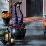 Spooky Black Cauldron Planter
