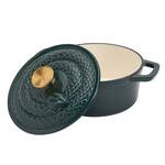 Spooky Enameled Cast Iron Dutch Oven with Green Snake Lid