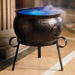 Spooky Fogging Metal Cauldron on Stand