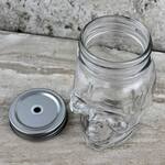 Spooky Glass Skull Mason Jars