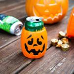 Spooky Halloween Pumpkin Foam Beer Can Holder