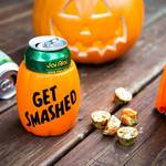 Spooky Halloween Pumpkin Foam Beer Can Holder