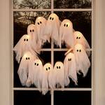 Spooky Lit Ghosts Wreath