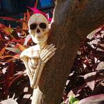 Spooky Lurking Skeleton Tree Mount Decoration