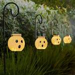 Spooky Mercury Glass Ghost Solar Pathway Lanterns with Metal Stakes
