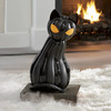 Spooky Pumpkin Cats with Flickering LED Eyes