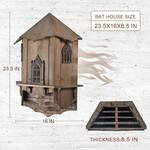 Spooky Wooden Castle Bat House - Attract Beneficial Bats To Your Yard