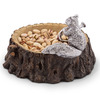 Squirrel on a Tree Stump Nut Bowl