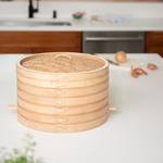 Stackable Bamboo Root Vegetable Storage Basket