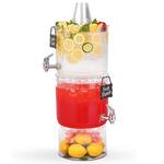 Stackable Double Drink Dispenser Tower With Party Top Lid