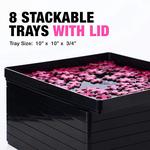 Stackable Jigsaw Puzzle Sorting Trays - Sort by Patterns, Shapes, and Colors