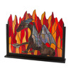Stained Glass Dragon Fireplace Screen