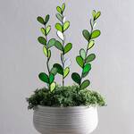 Stained Glass Plant Leaf Stakes