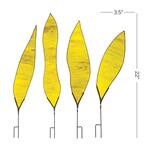 Stained Glass Plant Leaf Stakes