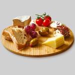 Stainless Steel Picnic Plate Set with Bamboo Chopping Board Lid