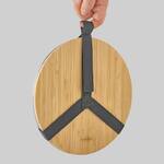 Stainless Steel Picnic Plate Set with Bamboo Chopping Board Lid