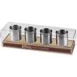Stainless Steel Shot Glasses Shaped Like Little Tin Cans