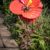 Steel Poppy, Sunflower, and Dahlia Garden Torches