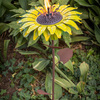 Steel Poppy, Sunflower, and Dahlia Garden Torches