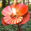 Steel Poppy, Sunflower, and Dahlia Garden Torches