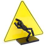 Stickman Action Figure Warning Sign