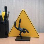 Stickman Action Figure Warning Sign