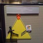 Stickman Action Figure Warning Sign