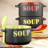 Stoneware Soup Bowls With Spoons