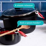 Superhero Pot Lid Steam Releaser and Spoon Holder