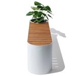 Teak and Aluminum Planter Bench