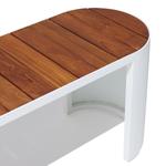 Teak and Aluminum Planter Bench