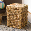 Teak Wood Blocks Side Table / Stool / Stand