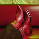 Tecovas x Chili's Booth Boots - Made from Genuine Chili's Booth Vinyl