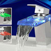 Temperature Sensitive Color Changing LED Waterfall Faucet