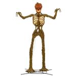 Terrifying 12 Foot Tall Giant Inferno Pumpkin Skeleton w/ Animated LifeEyes